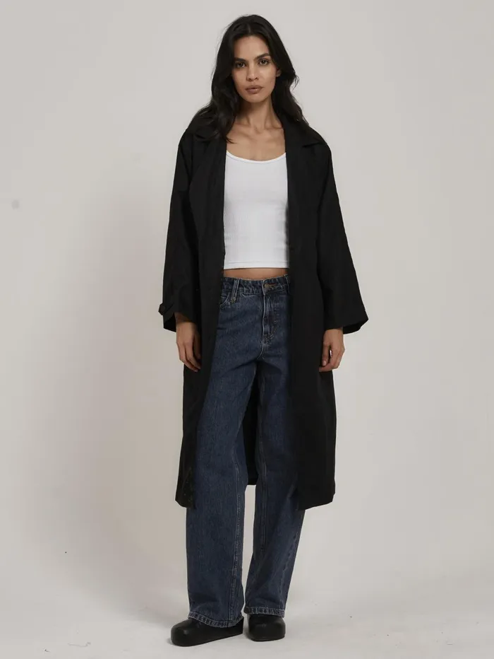 Womens Discovery Trench Coat Black Thrills Jackets
