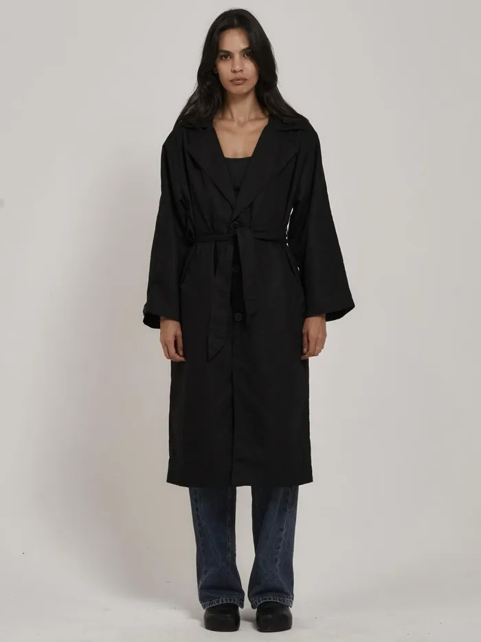 Womens Discovery Trench Coat Black Thrills Jackets