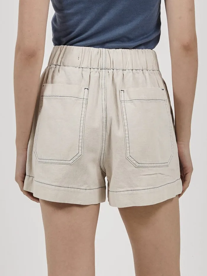 Womens Ease Utility Short Vintage Bone Botanical Blue Thrills Shorts