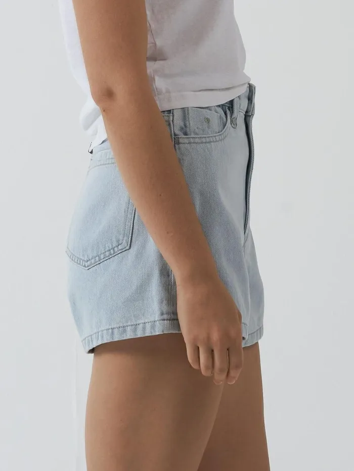 Womens Erica Short Faded Dust Blue Thrills Denim Shorts