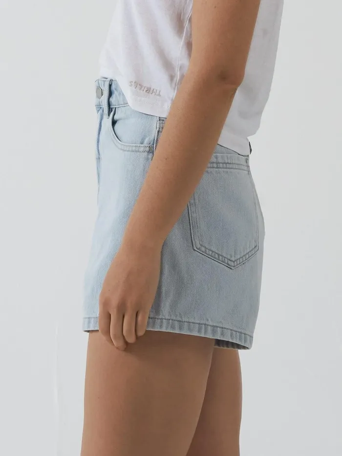 Womens Erica Short Faded Dust Blue Thrills Denim Shorts