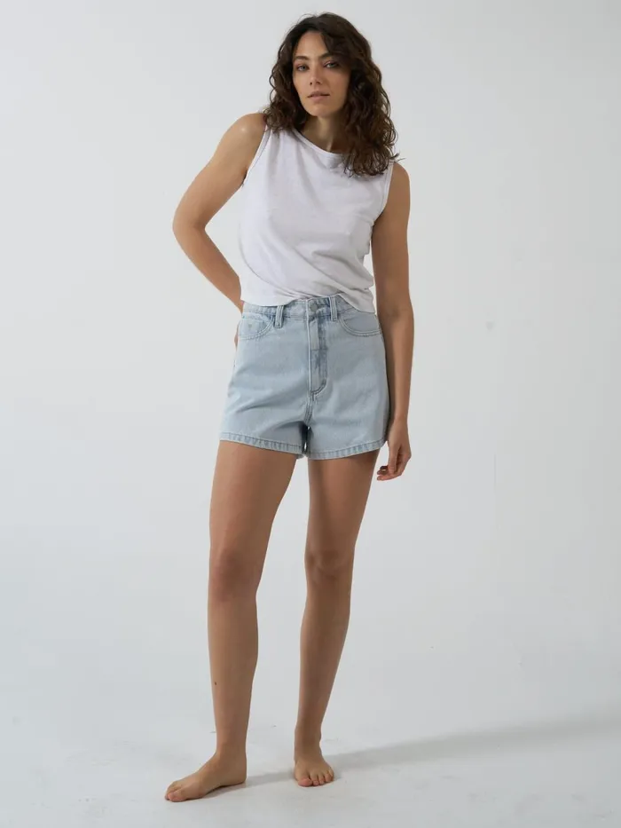 Womens Erica Short Faded Dust Blue Thrills Denim Shorts