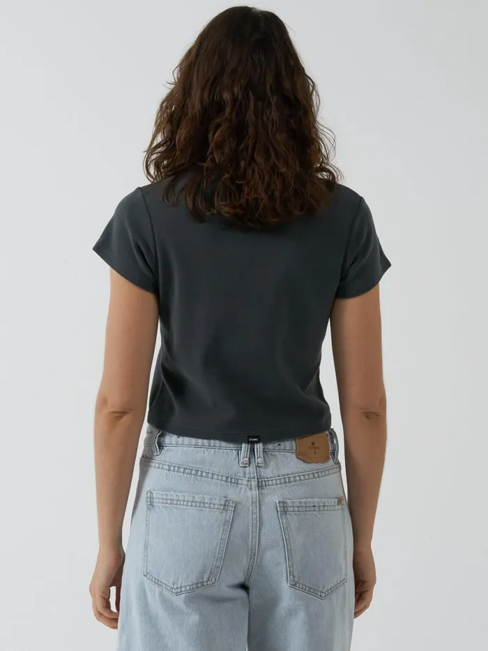 Womens Fisheye Mini Tee Merch Black Thrills Tops and Tees