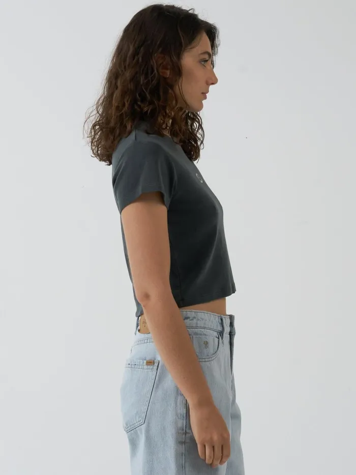 Womens Fisheye Mini Tee Merch Black Thrills Tops and Tees