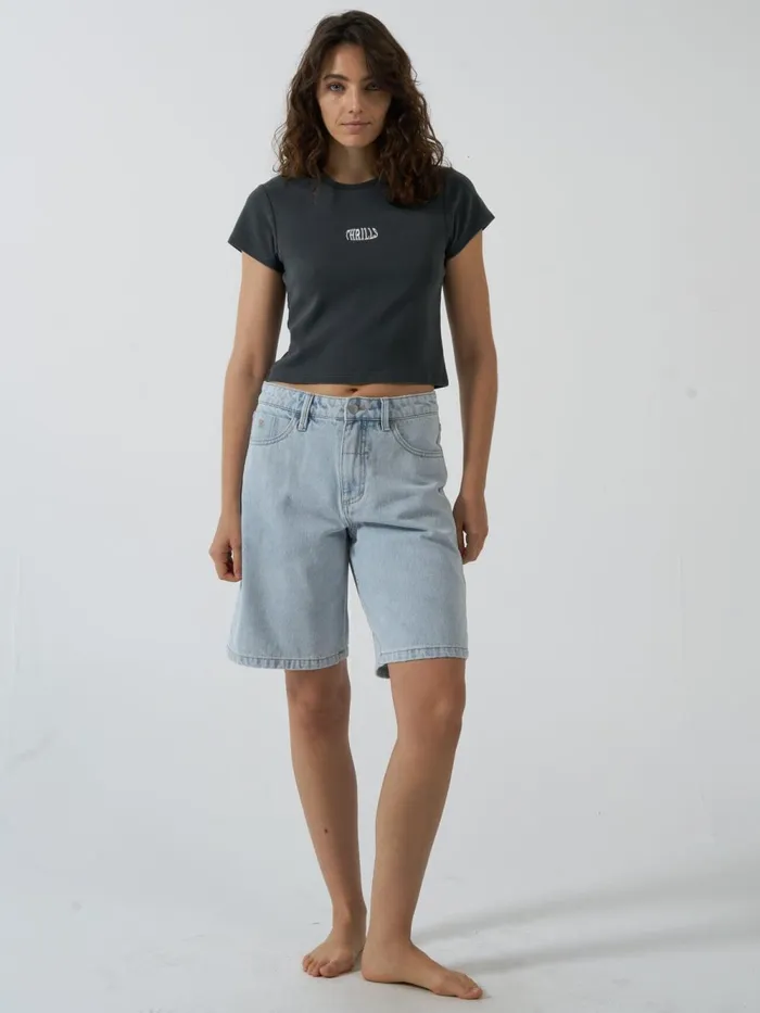 Womens Fisheye Mini Tee Merch Black Thrills Tops and Tees