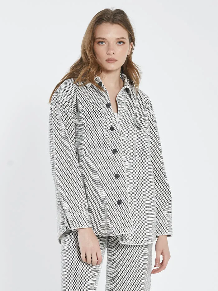 Womens Fragments Overshirt Black Thrills Tops and Tees