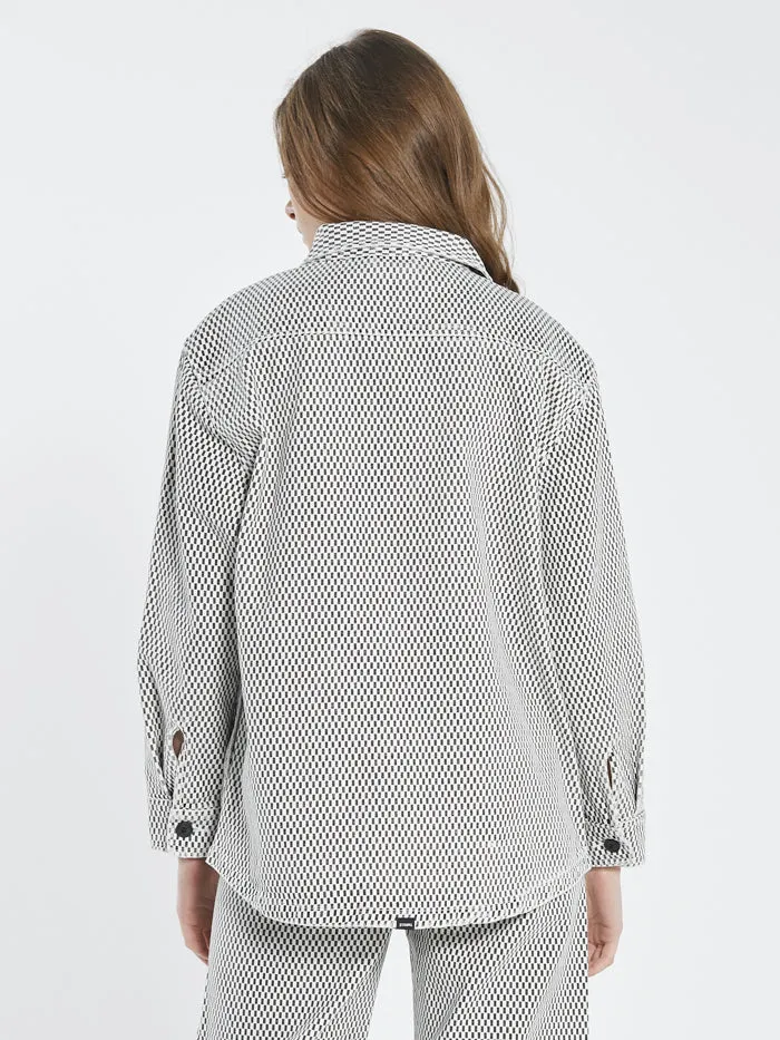 Womens Fragments Overshirt Black Thrills Tops and Tees