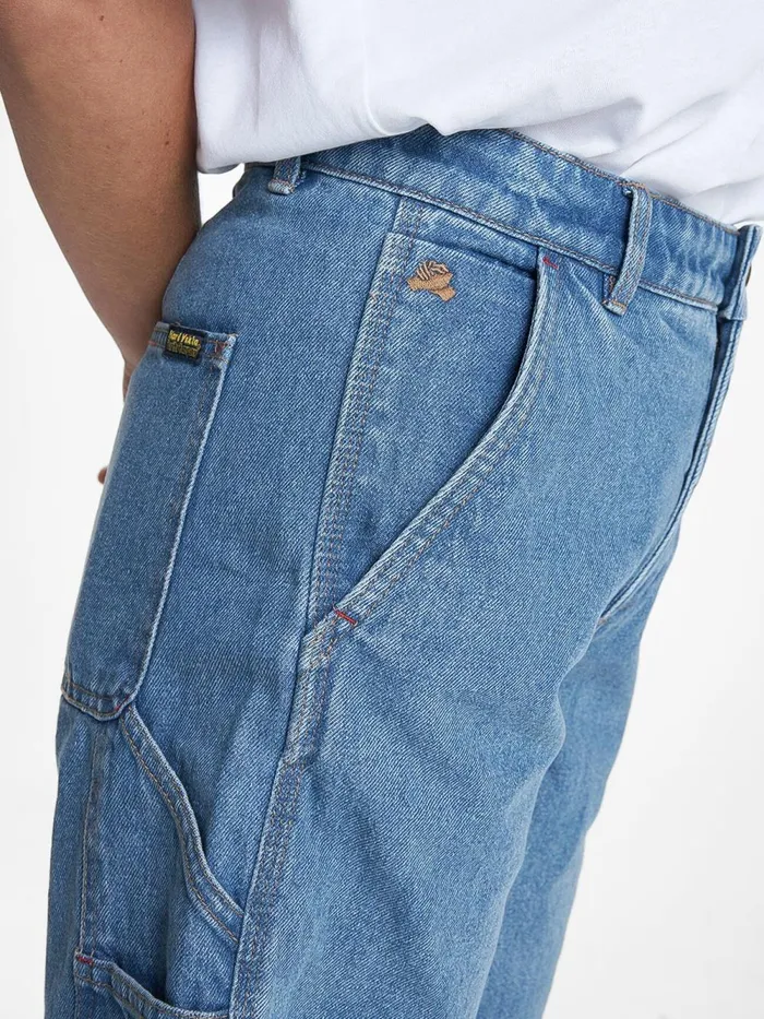 Womens Hard Yakka X Jordan Carpenter Short Drill Blue Thrills Denim Shorts