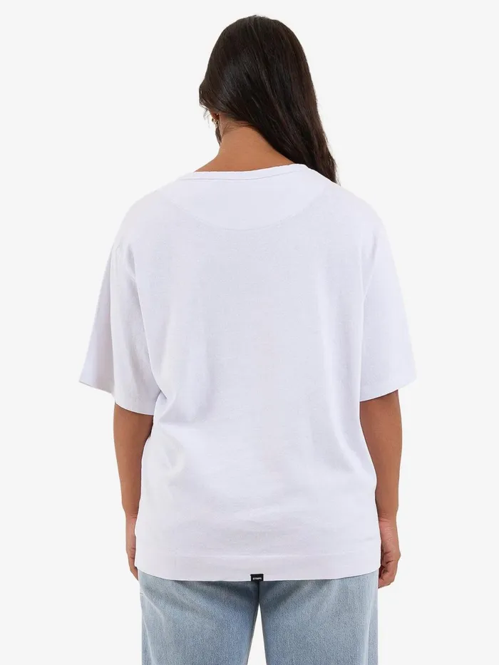 Womens Hemp Box Tee White Thrills Tops and Tees