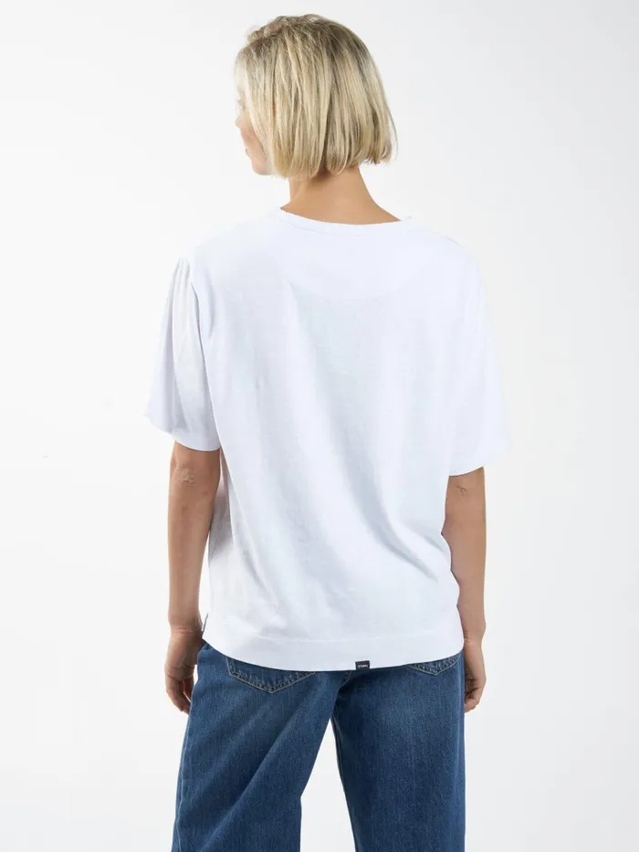 Womens Hemp Box Tee White Thrills Tops and Tees