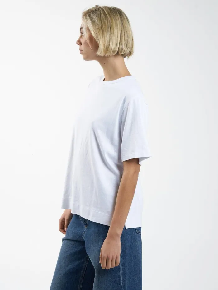 Womens Hemp Box Tee White Thrills Tops and Tees