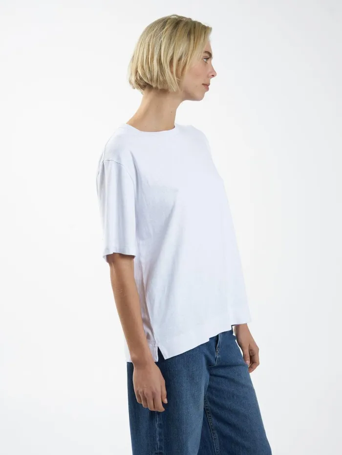 Womens Hemp Box Tee White Thrills Tops and Tees