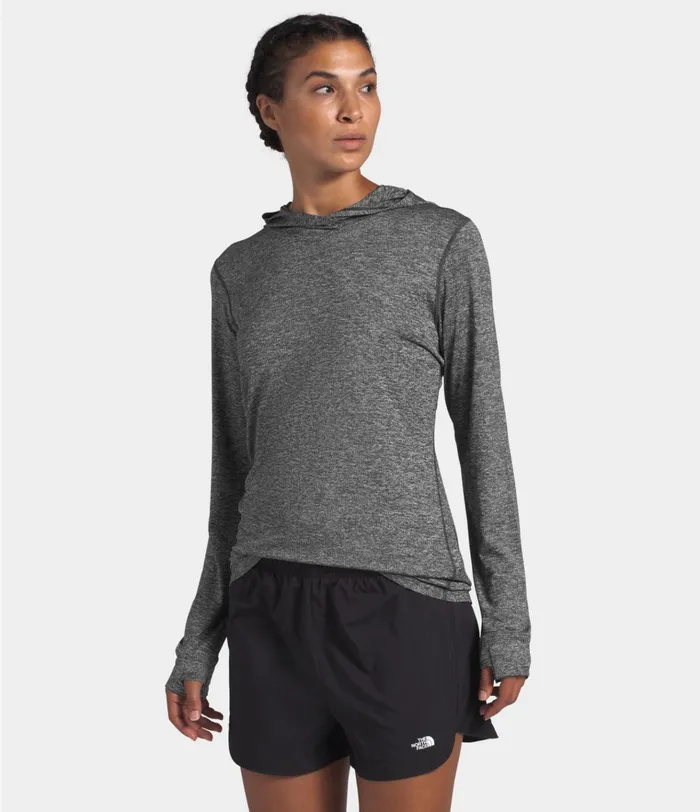 Womens HyperLayer FD Hoodie Tnf Dark Grey Heather The North Face Active Tops
