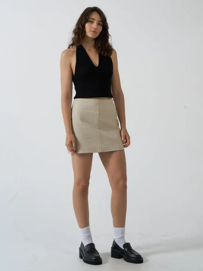 Womens Kendal Knit Halter Black Thrills Tops and Tees