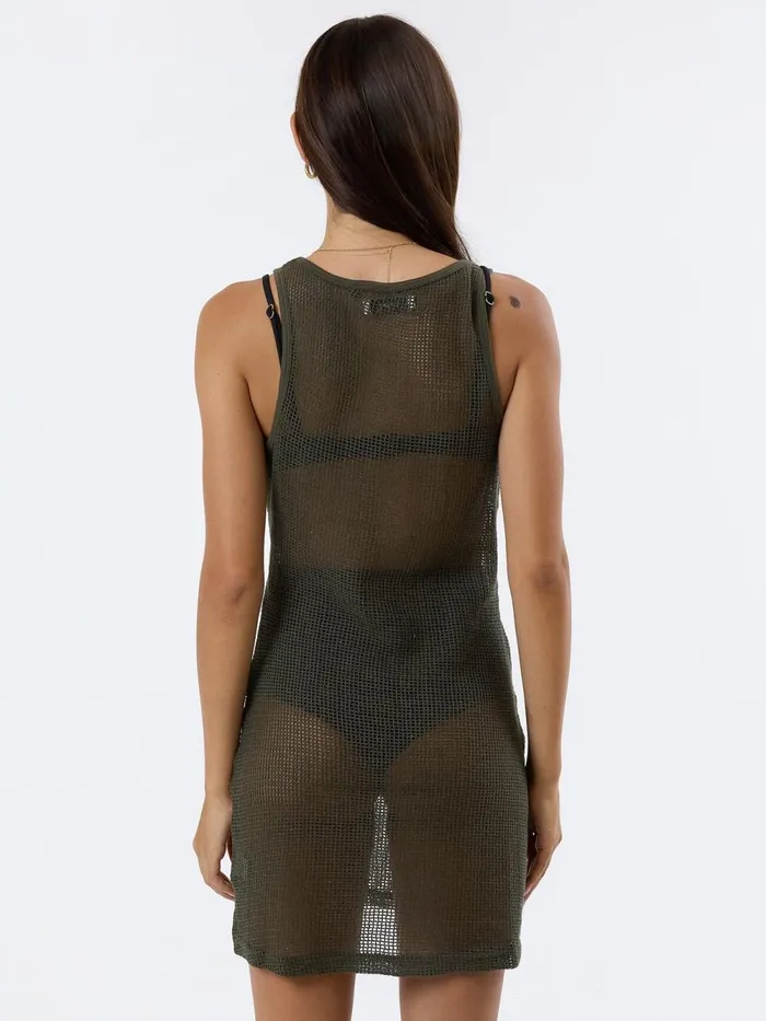 Womens Lattice Mini Dress Tarmac Thrills Dresses