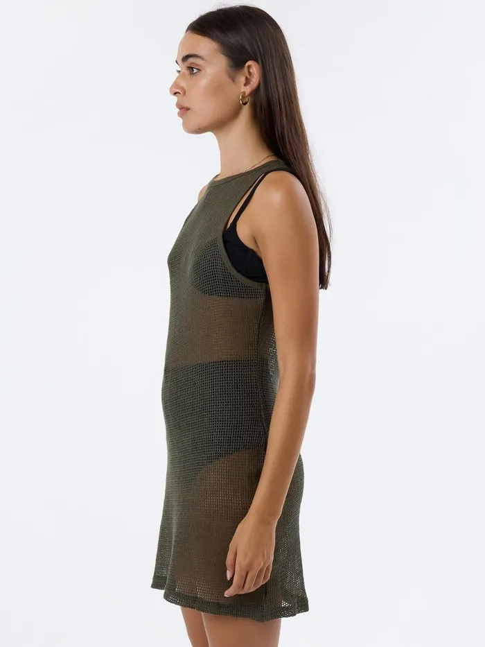 Womens Lattice Mini Dress Tarmac Thrills Dresses