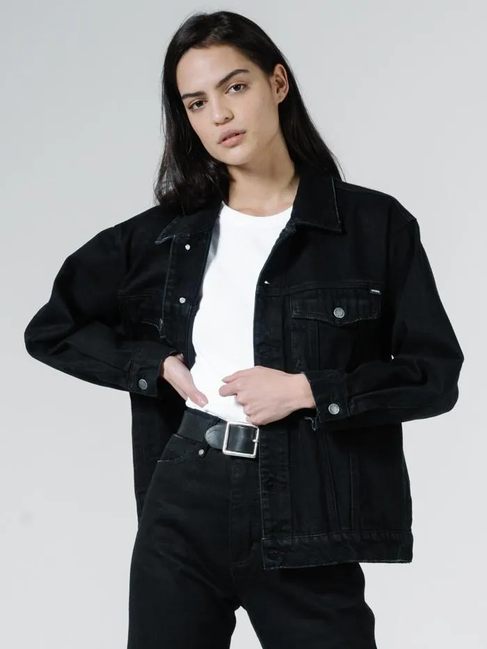 Womens Madi Jacket Black Rinse Thrills Denim