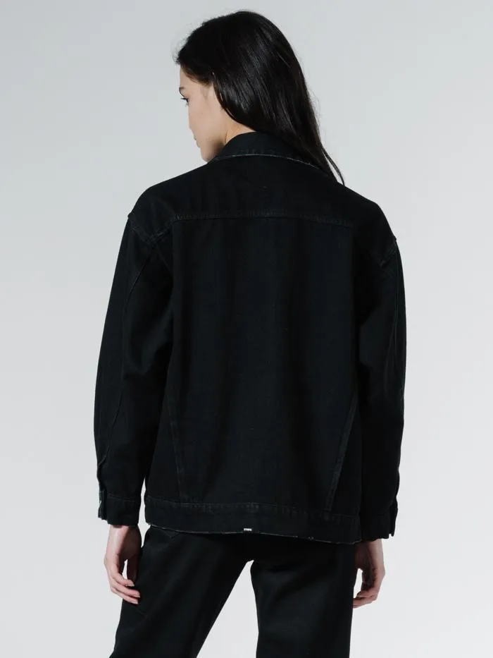 Womens Madi Jacket Black Rinse Thrills Denim
