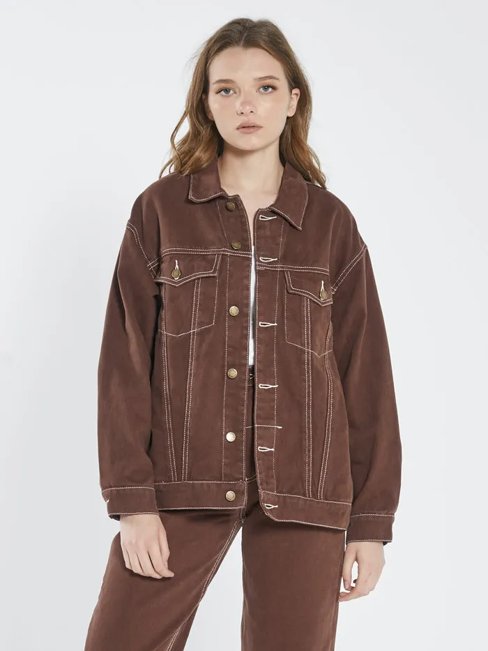 Womens Madi Jacket Washed Cocoa Thrills Denim