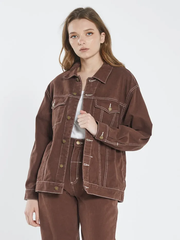 Womens Madi Jacket Washed Cocoa Thrills Denim