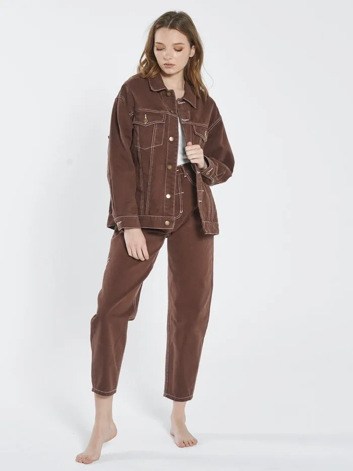 Womens Madi Jacket Washed Cocoa Thrills Denim