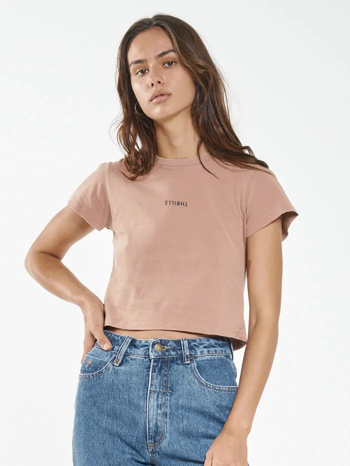 Womens Minimal Mini Tee Cork Thrills Tops and Tees