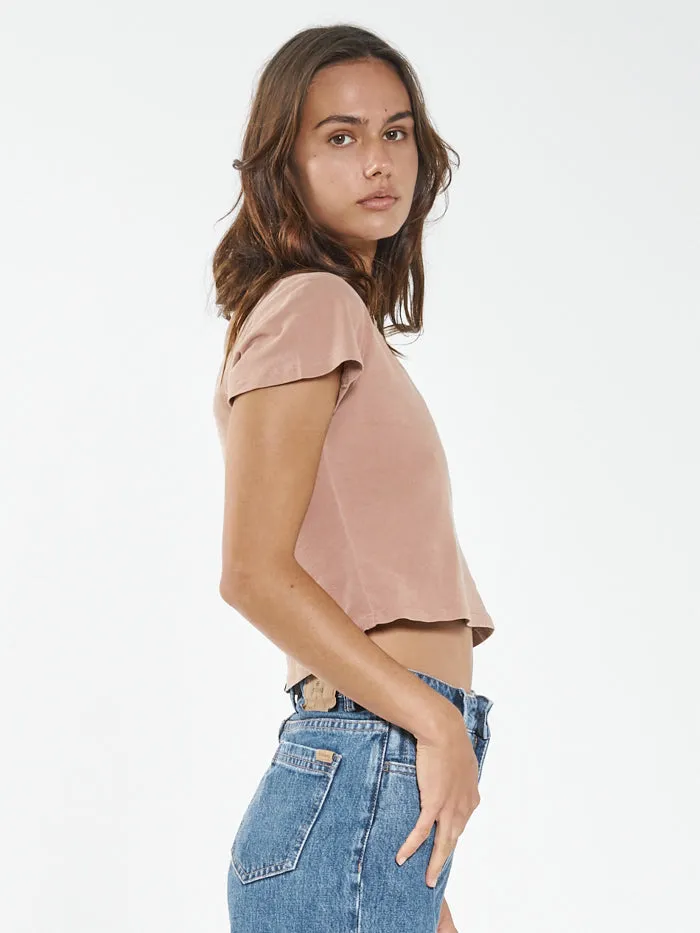 Womens Minimal Mini Tee Cork Thrills Tops and Tees