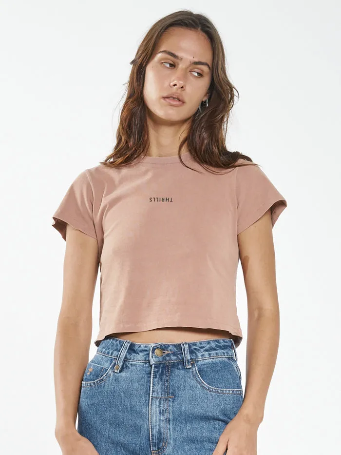 Womens Minimal Mini Tee Cork Thrills Tops and Tees