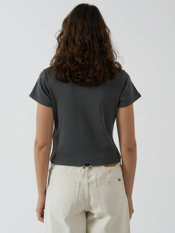 Womens Minimal Mini Tee Merch Black Thrills Tops and Tees