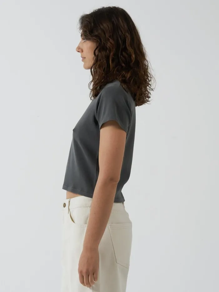 Womens Minimal Mini Tee Merch Black Thrills Tops and Tees