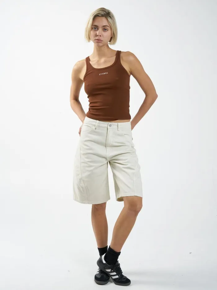 Womens Minimal Scoop Tank Chestnut Thrills Tops and Tees