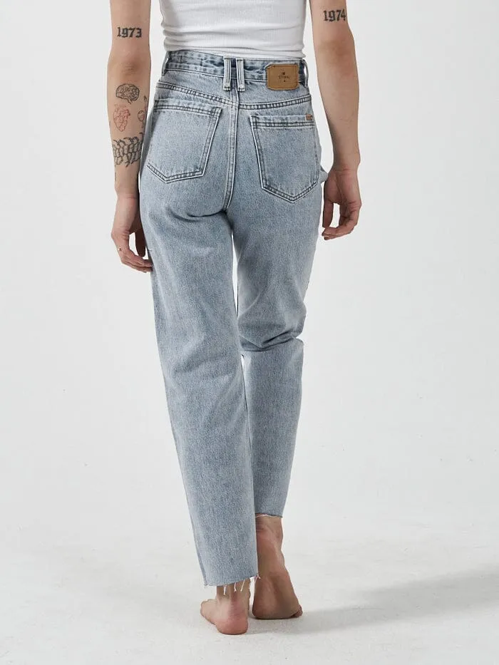 Womens Paige Jean Garage Blue Thrills High Waisted Jeans