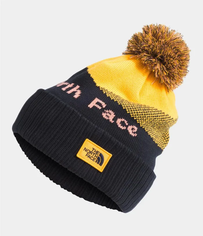 Womens Recycled Pom Pom Aviator Navy The North Face Beanies and Scarves