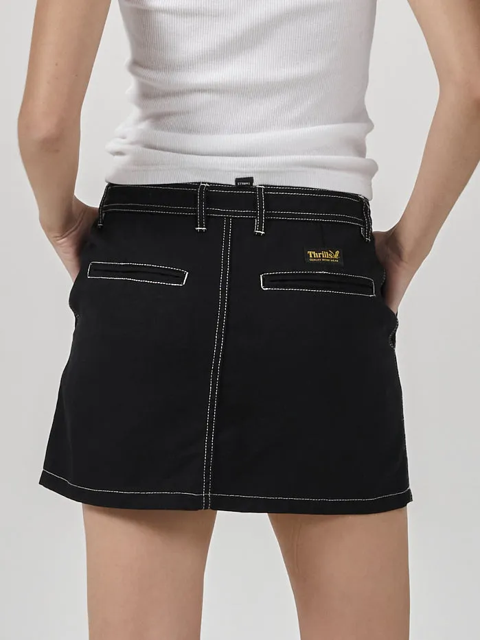 Womens Rift Skirt Black Thrills Skirts