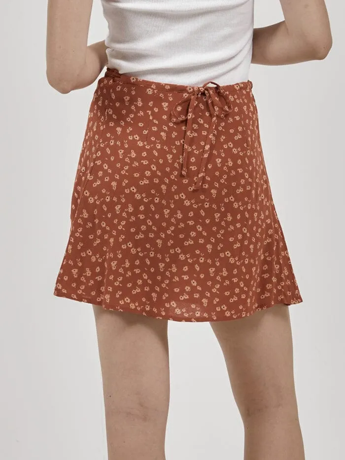 Womens Romy Wrap Skirt Dusty Clay Thrills Skirts
