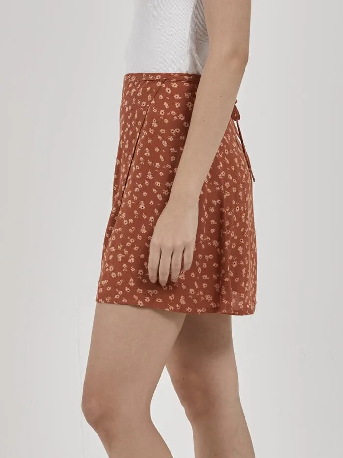 Womens Romy Wrap Skirt Dusty Clay Thrills Skirts