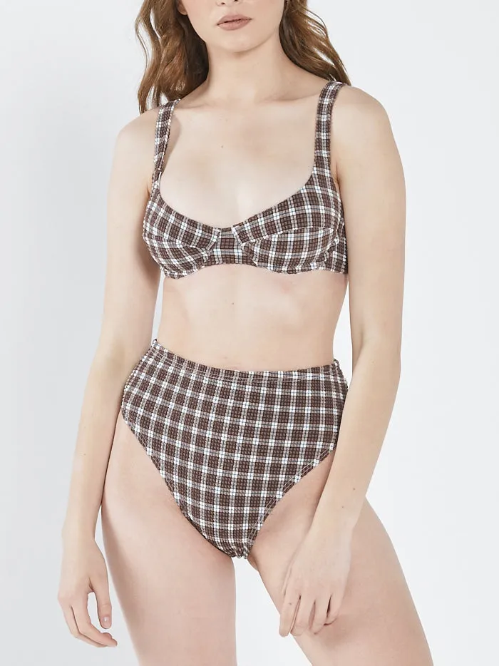 Womens Studio Underwire Bikini Top Washed Cocoa Thrills Swim