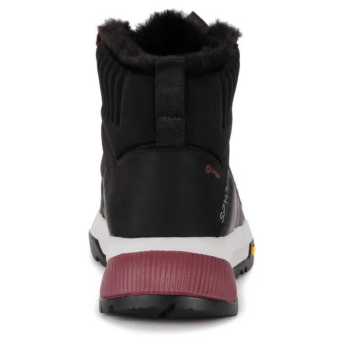 Womens Summit Black W Black Fur Spyder Boots