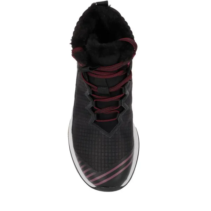 Womens Summit Black W Black Fur Spyder Boots