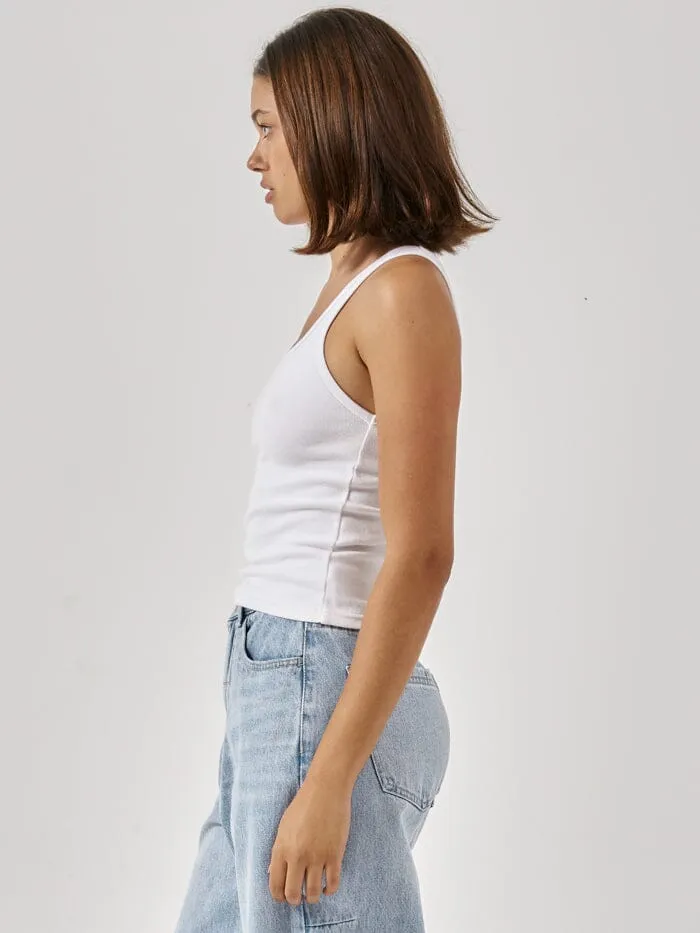 Womens Sydney Plunge Tank White Thrills Tops and Tees