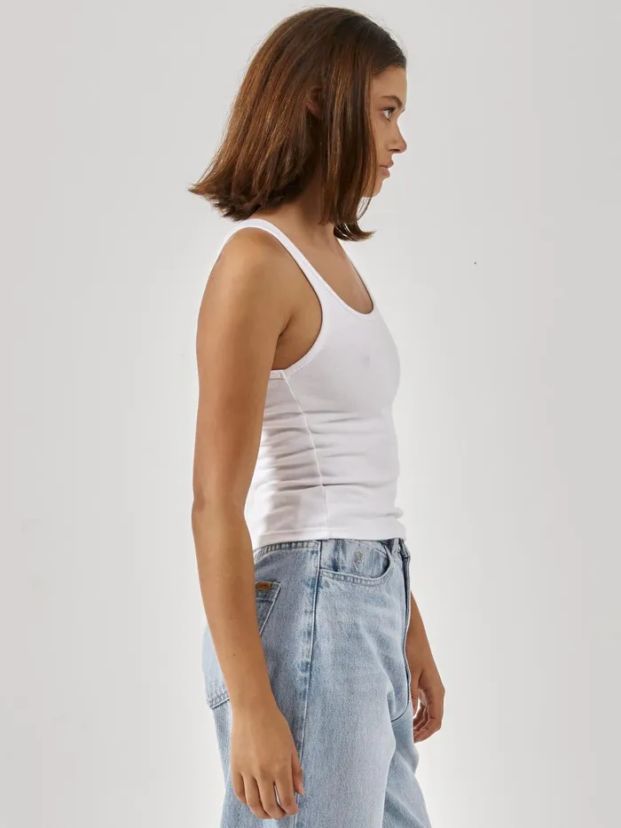 Womens Sydney Plunge Tank White Thrills Tops and Tees