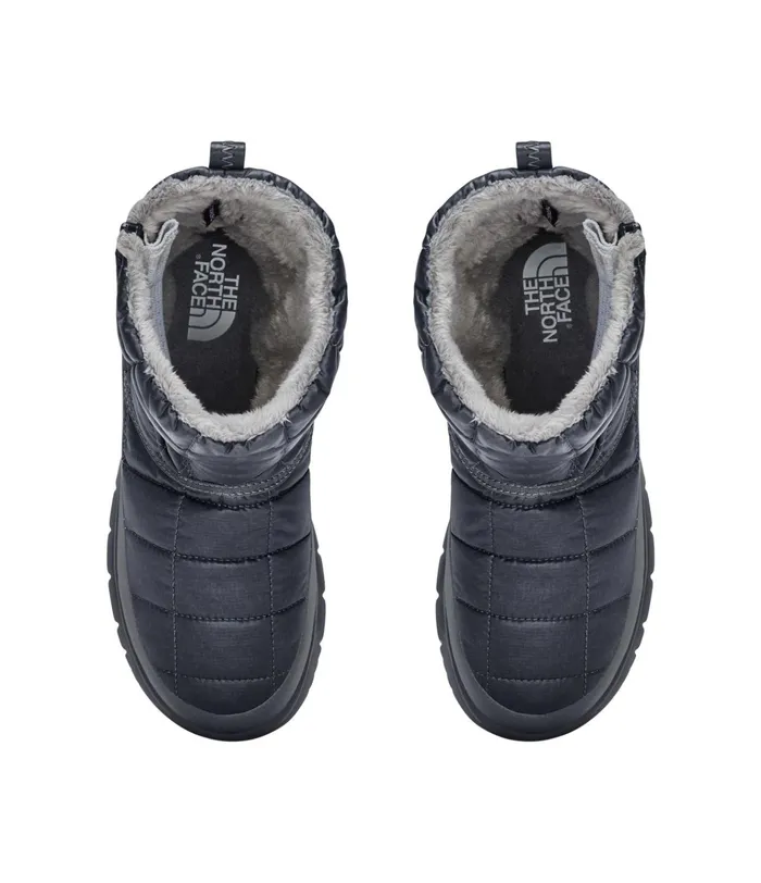 Womens Thermoball Eco Microbaffle Bootie Zip Zinc Greymicro Chip Grey The North Face Boots
