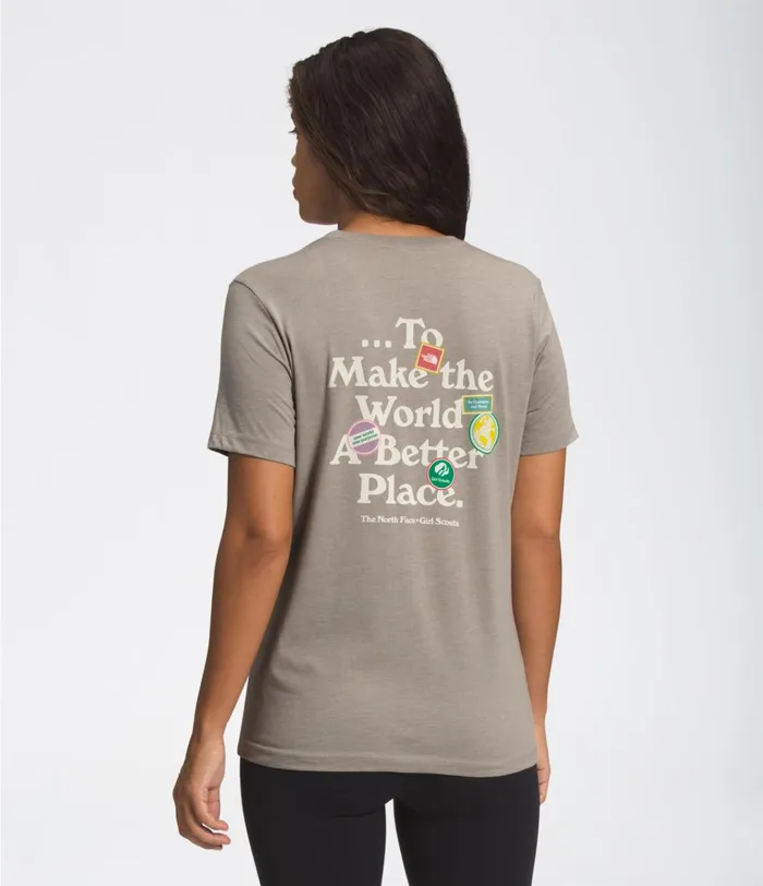 Womens TNF XGIRLSCOUTSSHORT SLEEVE RELAXED TEE Stone Heather The North Face TShirts