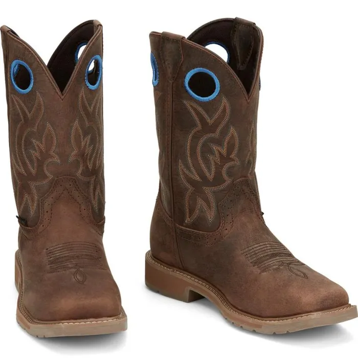 Work Men Justin Boots All Around 11034 Steel Toe Waterproof Work Boot Walnut Brown 040brown041 Work Men Justin Boots All Around 11034 Steel Toe Waterproof Work Boot Walnut Brown 040brown041