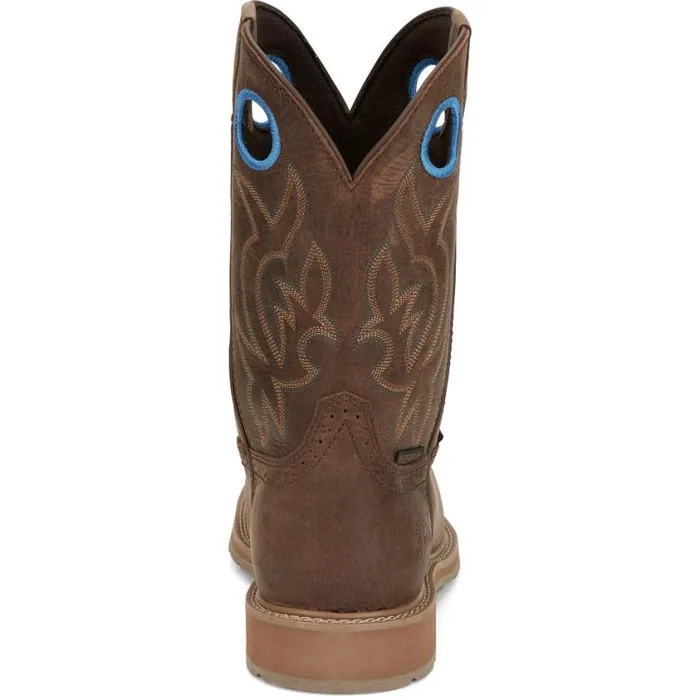 Work Men Justin Boots All Around 11034 Steel Toe Waterproof Work Boot Walnut Brown 040brown041