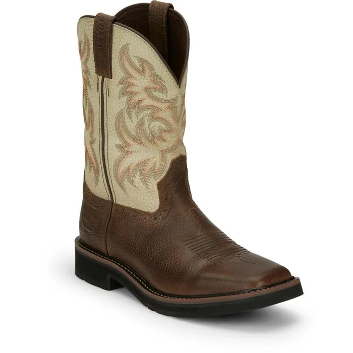 Work Men Justin Boots Driller 11034 Work Boot Copper 040brown041