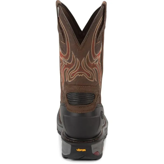 Work Men Justin Boots Driscoll 11034 Steel Toe Waterproof Work Boot Brown