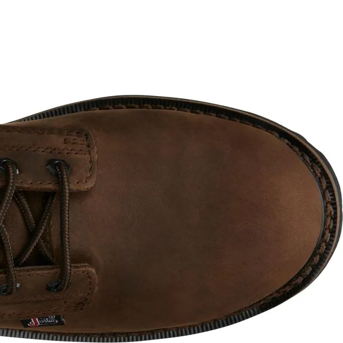 Work Men Justin Boots Drywall 8034 Steel Toe Waterproof LaceUp Work Boot Brown