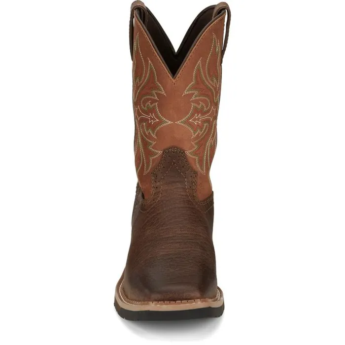 Work Men Justin Boots Flash 11034 Waterproof Steel Toe Work Boot Pecan 040brown041