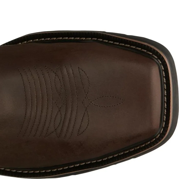 Work Men Justin Boots Keavan 11034 Met Guard Steel Toe Work Boot Dark Brown 040brown041